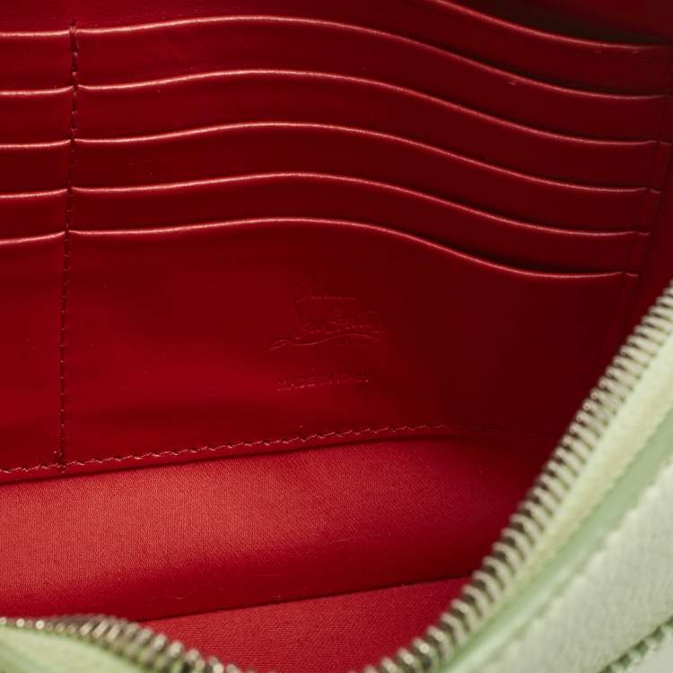 Pre Owned Christian Louboutin Mint Green Leather Ruisbuddy Crossbody Bag