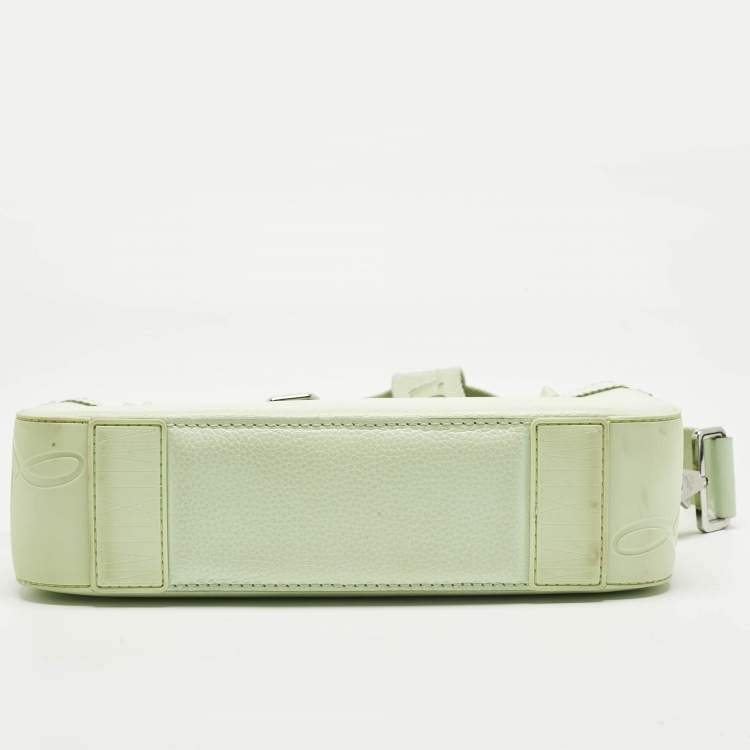 Pre Owned Christian Louboutin Mint Green Leather Ruisbuddy Crossbody Bag