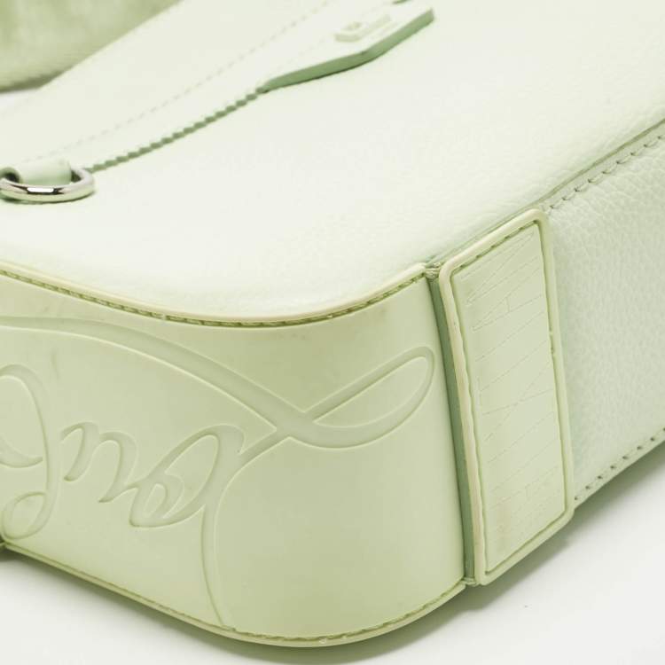 Pre Owned Christian Louboutin Mint Green Leather Ruisbuddy Crossbody Bag