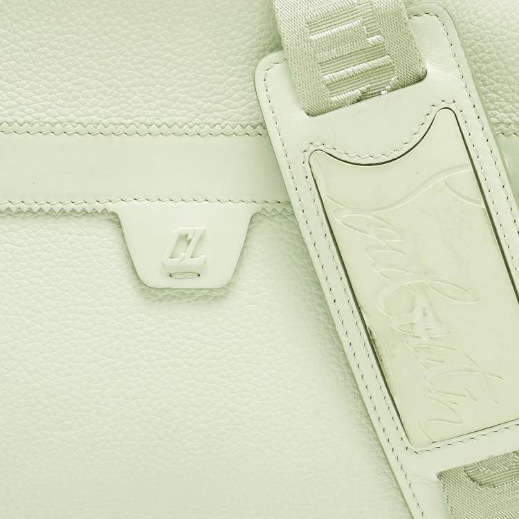 Pre Owned Christian Louboutin Mint Green Leather Ruisbuddy Crossbody Bag