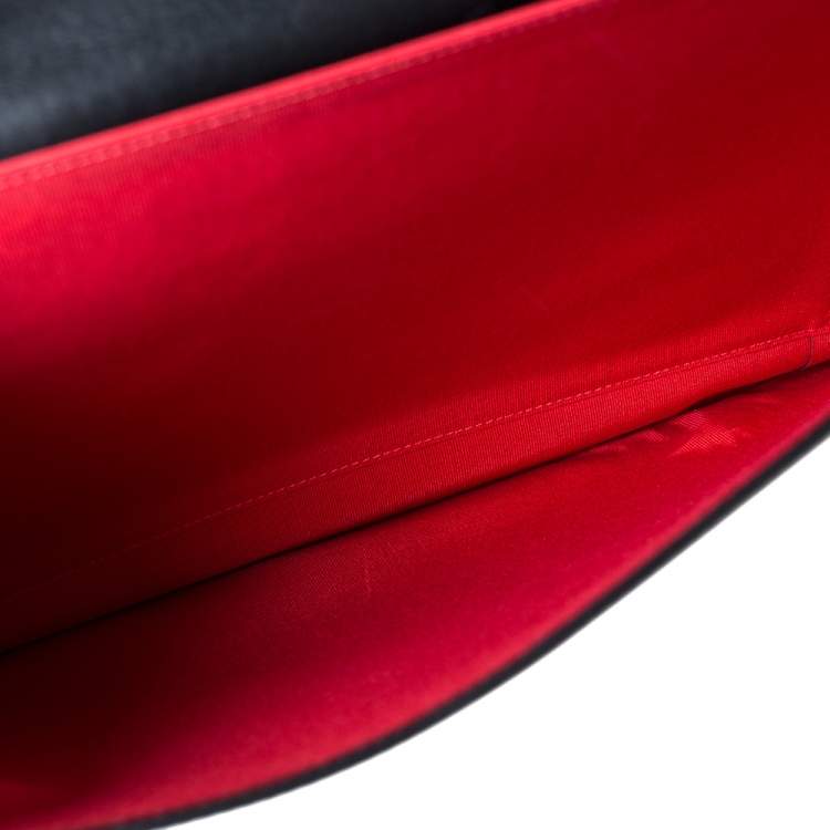 Pre Owned Christian Louboutin Black Spiked Leather Alexis Document Holder