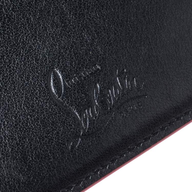 Pre Owned Christian Louboutin Black Leather Kios Card Holder
