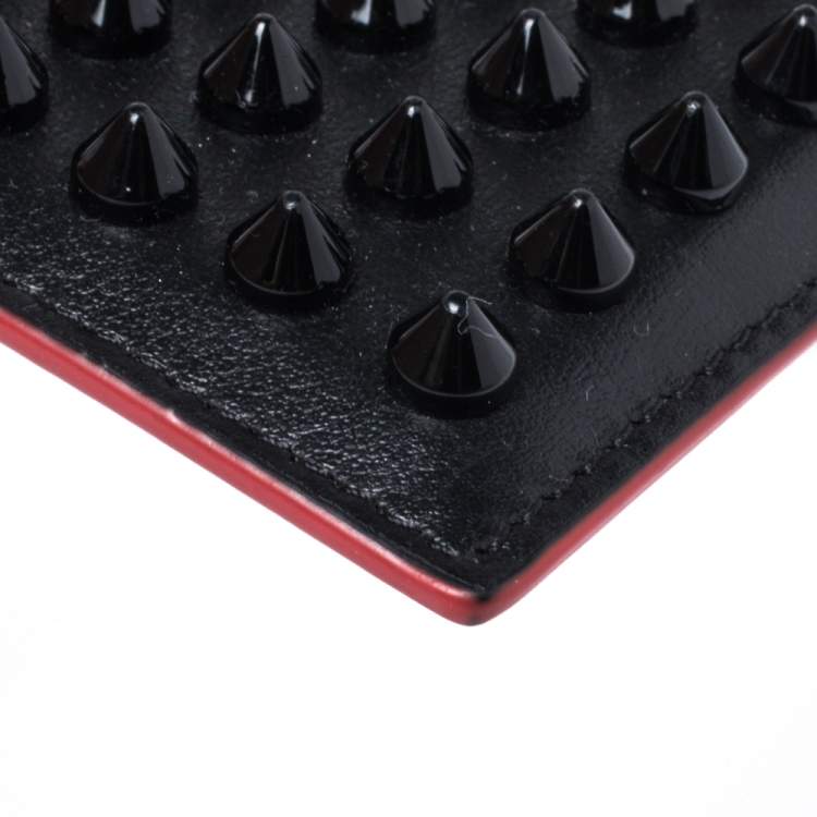 Pre Owned Christian Louboutin Black Leather Kios Card Holder