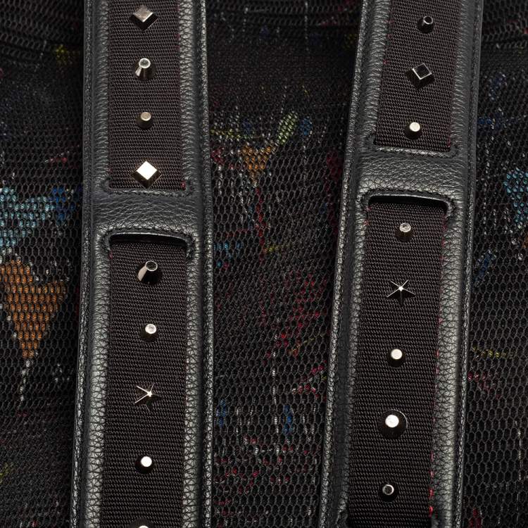 Pre Owned Christian Louboutin Multicolor Backloubi Graffiti Nylon & Leather Backpack
