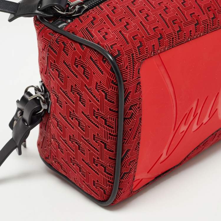 Pre Owned Christian Louboutin Red Rubber Blaster Toilerty Pouch