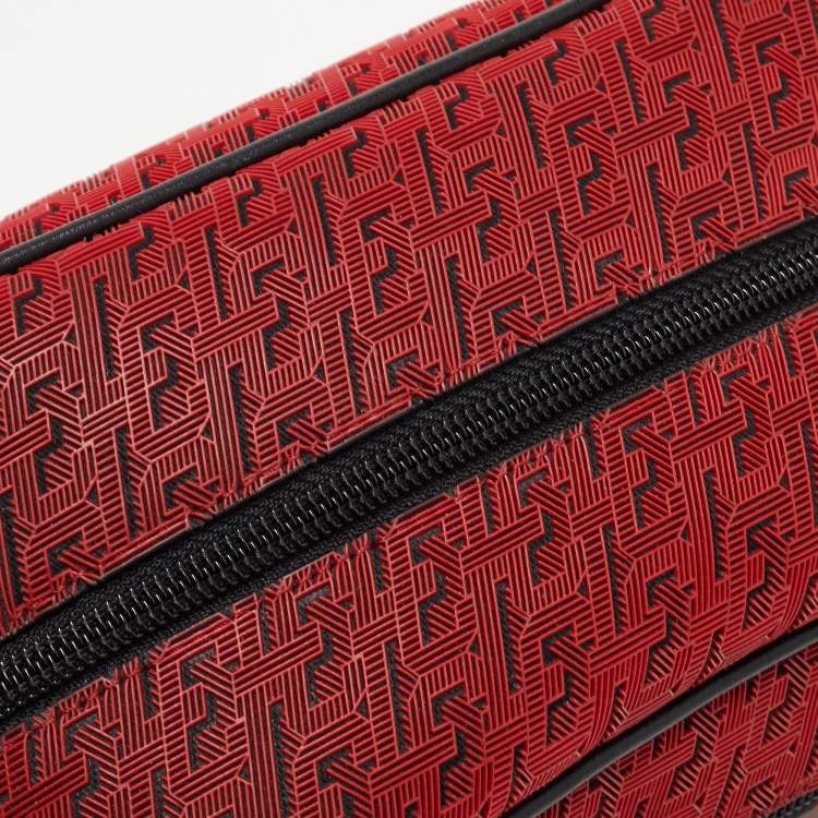 Pre Owned Christian Louboutin Red Rubber Blaster Toilerty Pouch