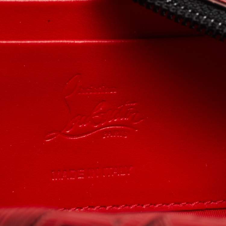 Pre Owned Christian Louboutin Red Rubber Blaster Toilerty Pouch