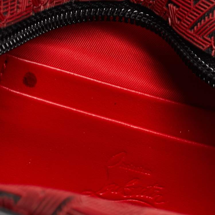 Pre Owned Christian Louboutin Red Rubber Blaster Toilerty Pouch