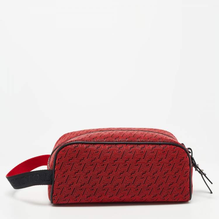 Pre Owned Christian Louboutin Red Rubber Blaster Toilerty Pouch
