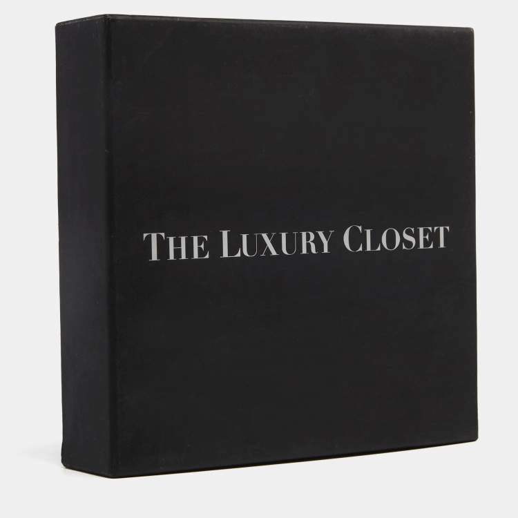 Pre Owned Christian Louboutin Black Leather Studded Kios Card Holder