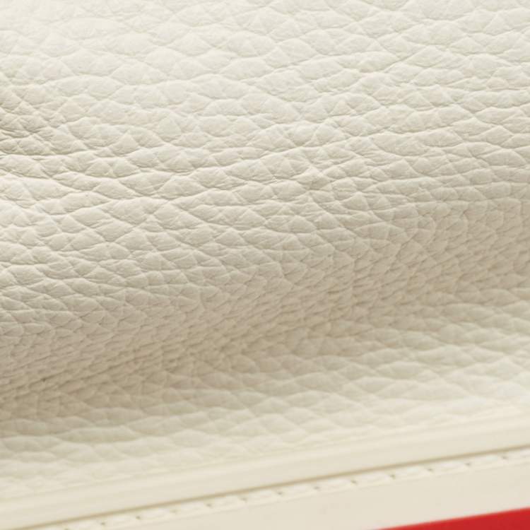 Pre Owned Christian Louboutin White/Red Leather Explorafunk Backpack