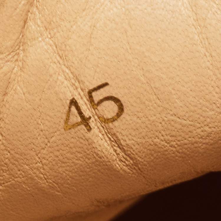 مملوكة مسبقًا Christian Louboutin Beige/Brown Canvas and Suede Rantulow Sneakers Size 45