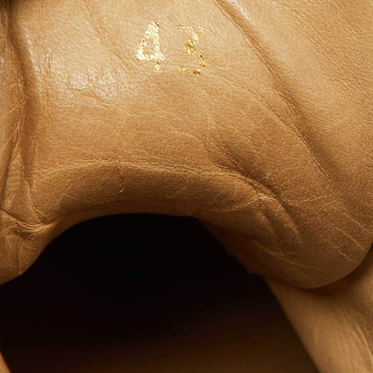 Pre Owned Christian Louboutin Multicolor Metallic Leather Louis Spikes Sneakers Size 43