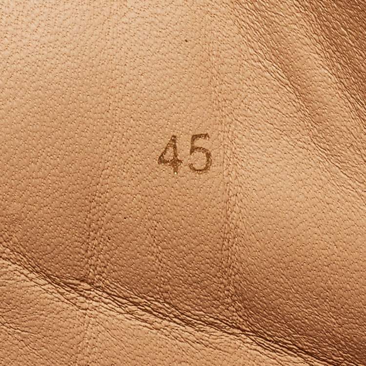 Pre Owned Christian Louboutin Black Perforated Leather and Grosgrain Louis Orlato Sneakers Size 45