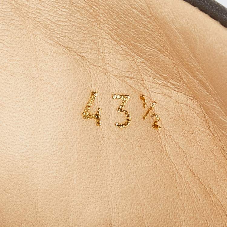 Pre Owned Christian Louboutin Brown Leather Lou Spikes High Top Sneakers Size 43.5