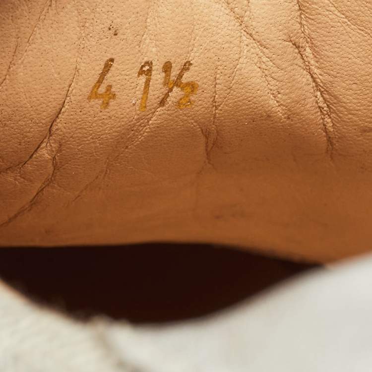 Pre Owned Christian Louboutin Tricolor Canvas and Suede Louis Junior Spikes Sneakers Size 41.5