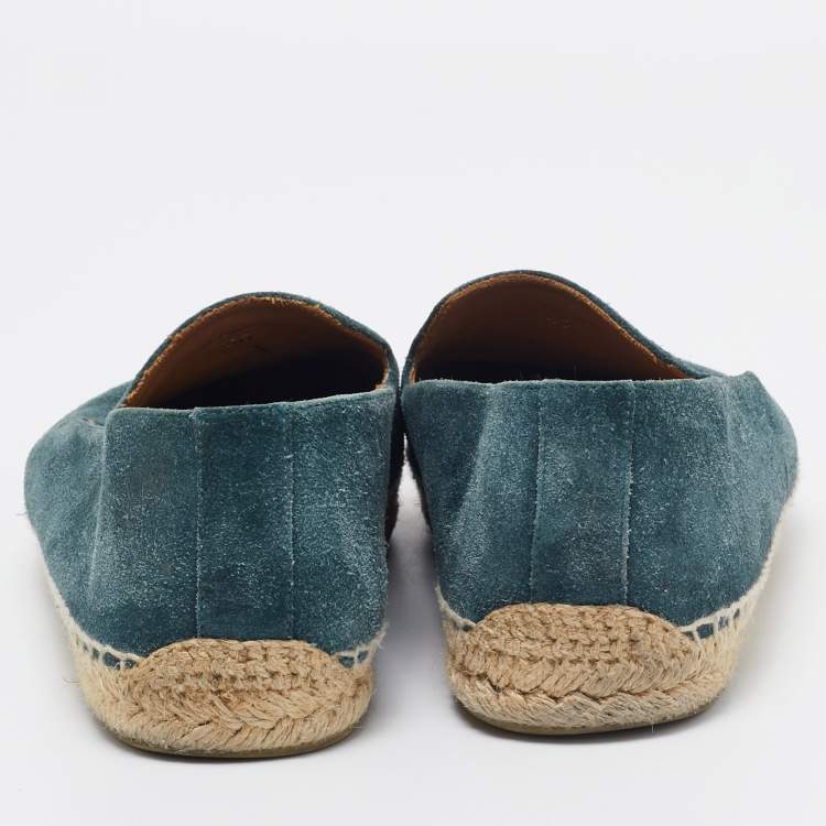 Pre Owned Christian Louboutin Blue Suede  Gala Espadrille Size 40