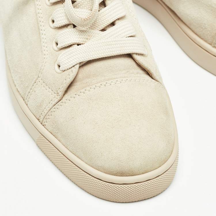 مملوكة مسبقًا Christian Louboutin Grey Suede Louis Junior Sneakers Size 39 