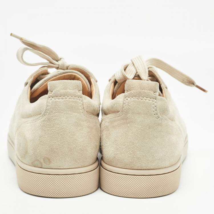 مملوكة مسبقًا Christian Louboutin Grey Suede Louis Junior Sneakers Size 39 