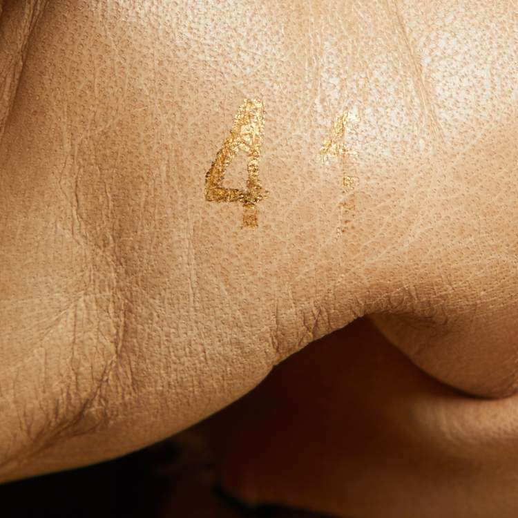 Pre Owned Christian Louboutin Black Leather Louis Spikes Sneakers Size 41