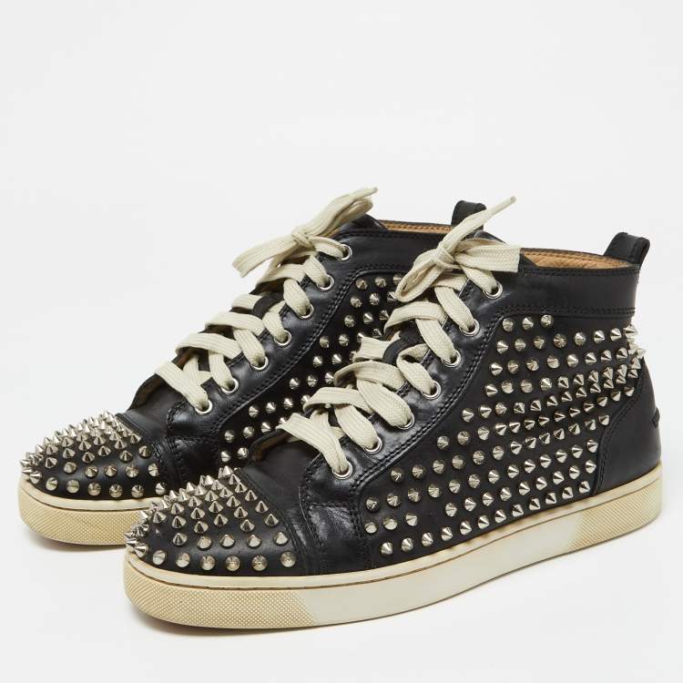 Christian Louboutin Black Leather Louis Spikes Sneakers Size 41 Christian Louboutin TLC