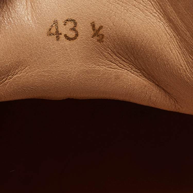 Pre Owned Christian Louboutin White Leather Louis Junior Spikes Low Top Sneakers Size 43.5