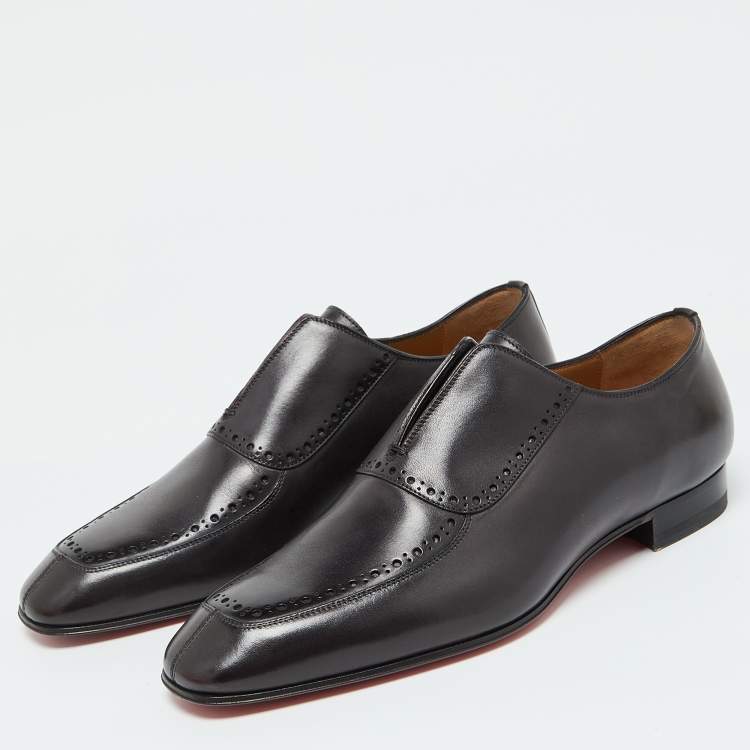 مملوكة مسبقًا Christian Louboutin Black Leather Loafers Size 39