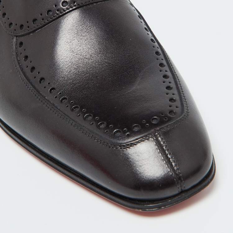 مملوكة مسبقًا Christian Louboutin Black Leather Loafers Size 39