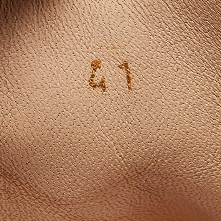 Pre Owned Christian Louboutin Brown Canvas and Leather Rantus Orlato High Top Sneakers Size 41