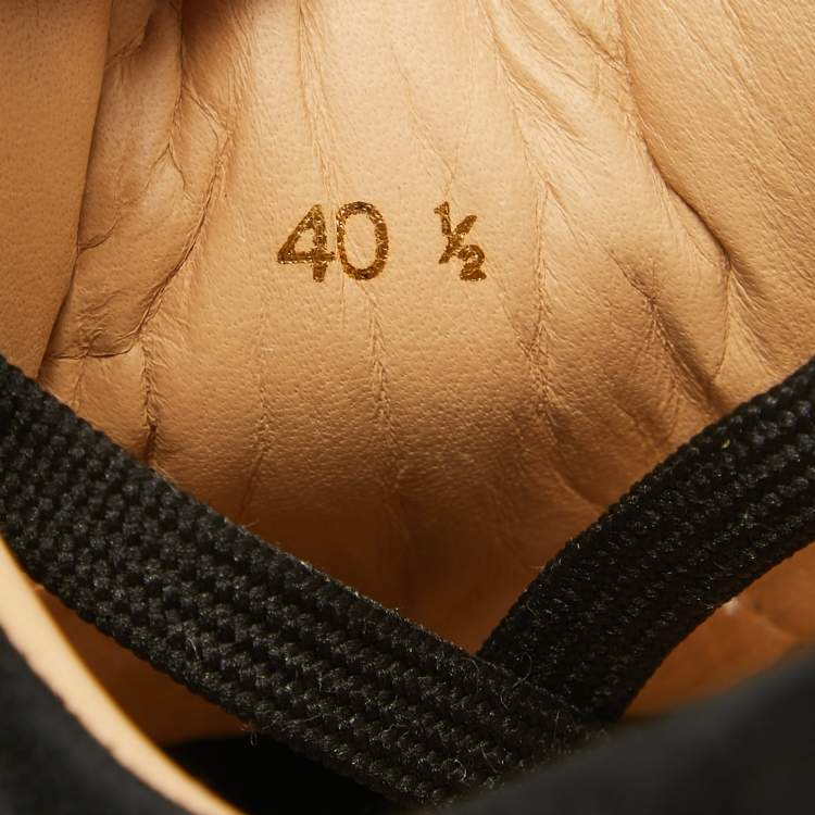 Pre Owned Christian Louboutin Black Suede Rantulow Orlato Sneakers  40.5