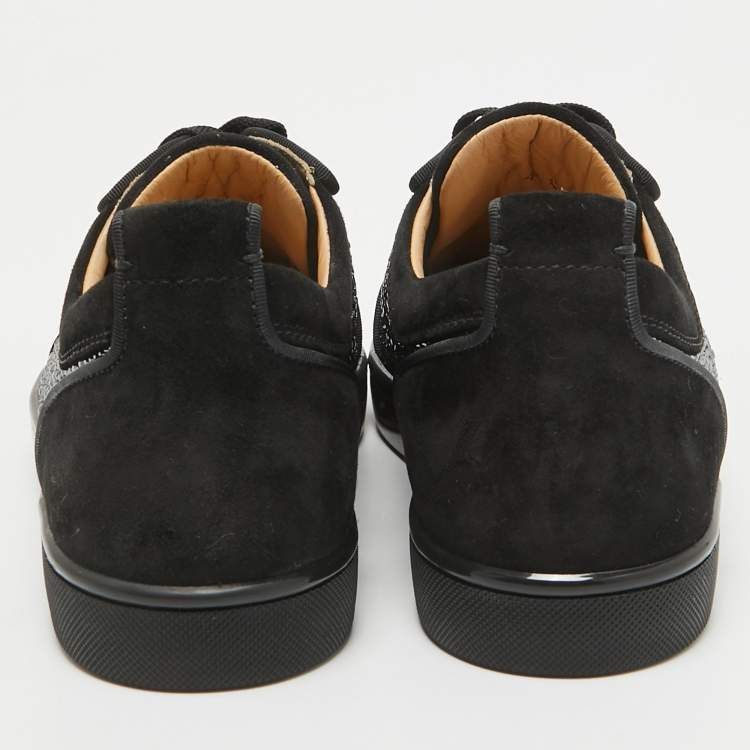 Pre Owned Christian Louboutin Black Suede Rantulow Orlato Sneakers  40.5