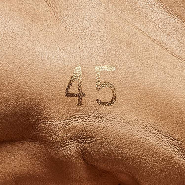 Pre Owned Christian Louboutin Black Leather Louis High Top Sneakers Size 45