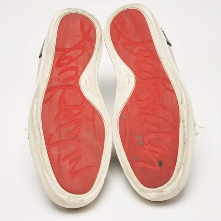 Pre Owned Christian Louboutin Multicolor Patent Leather Louis Junior Sneakers Size 42.5