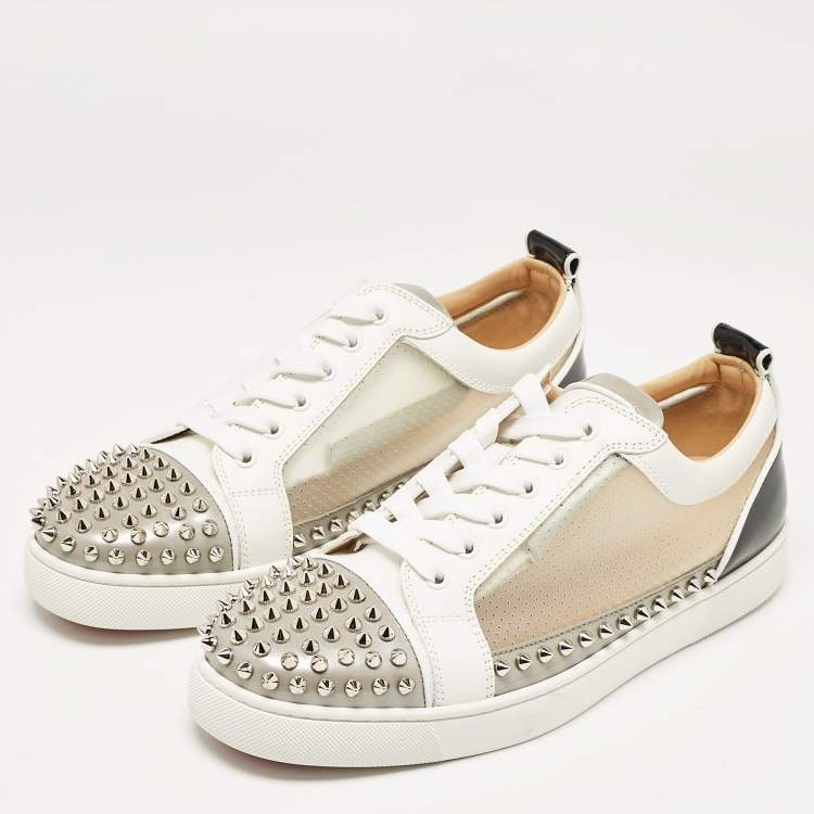 Pre Owned Christian Louboutin Multicolor Patent Leather Sosoxy Junior Spikes Sneakers Size 42