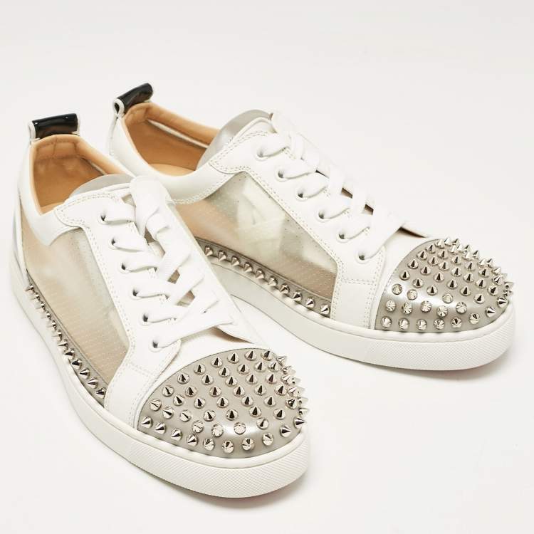 Pre Owned Christian Louboutin Multicolor Patent Leather Sosoxy Junior Spikes Sneakers Size 42