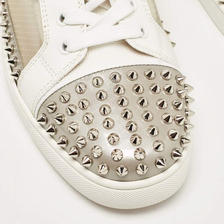 Pre Owned Christian Louboutin Multicolor Patent Leather Sosoxy Junior Spikes Sneakers Size 42