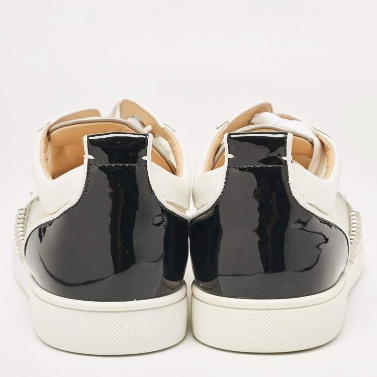 Pre Owned Christian Louboutin Multicolor Patent Leather Sosoxy Junior Spikes Sneakers Size 42
