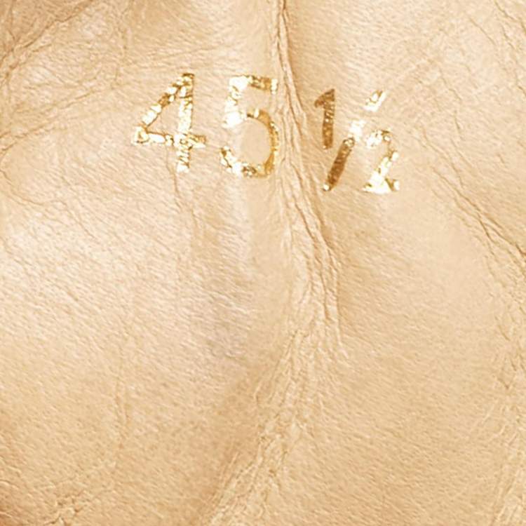 Pre Owned Christian Louboutin Grey Leather and Suede Rantulow Lace Up Sneakers Size 45.5