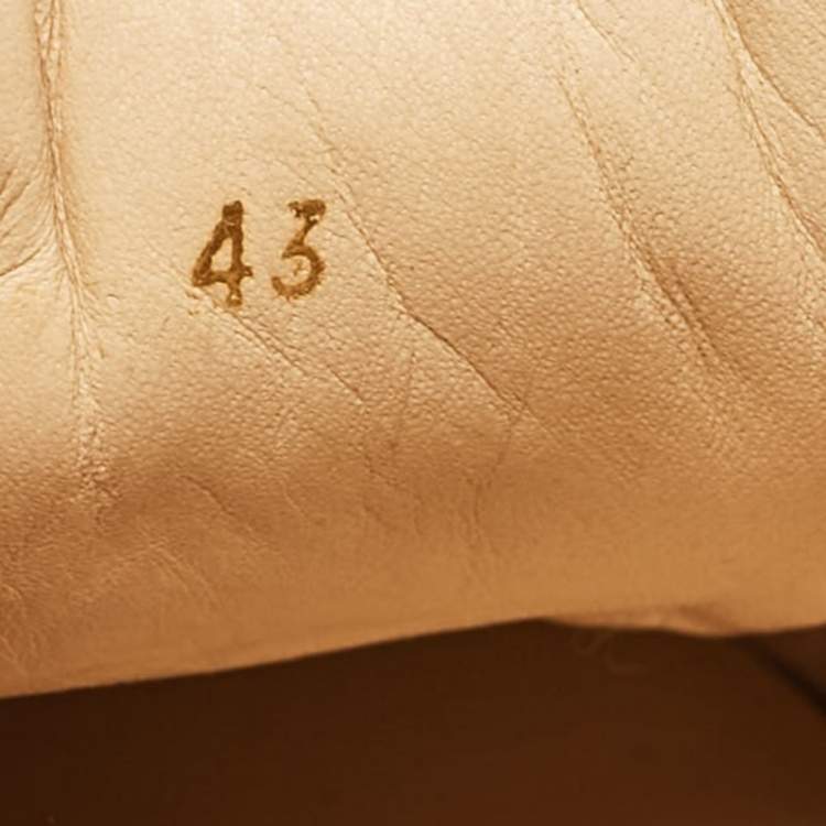 Pre Owned Christian Louboutin Multicolor Leather Louis Junior Spikes Lace Up Sneakers Size 43