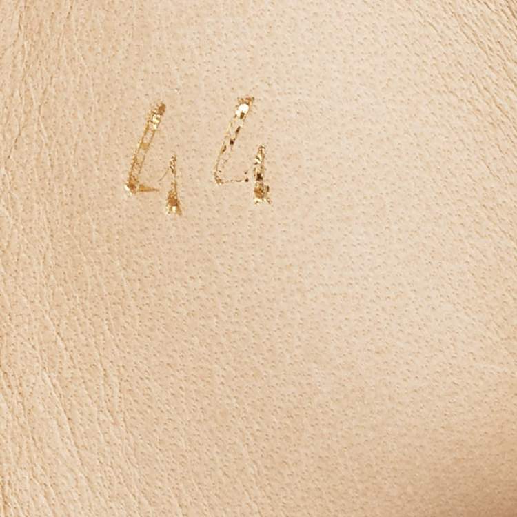 Pre Owned Christian Louboutin Cream Calf Hair Rantus Orlato Sneakers Size 44