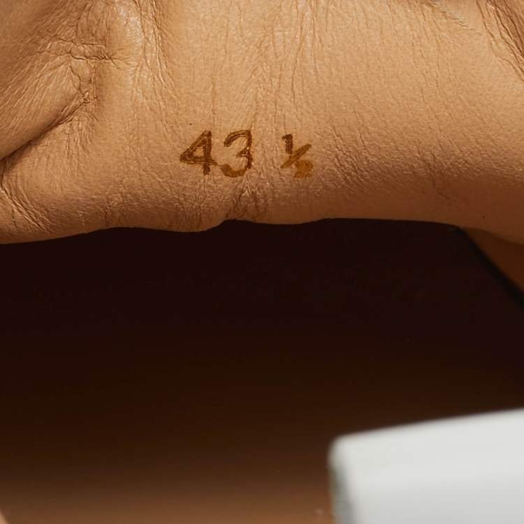 Pre Owned Christian Louboutin Green/White Canvas and Leather Louis Junior Low Top Sneakers Size 43.5