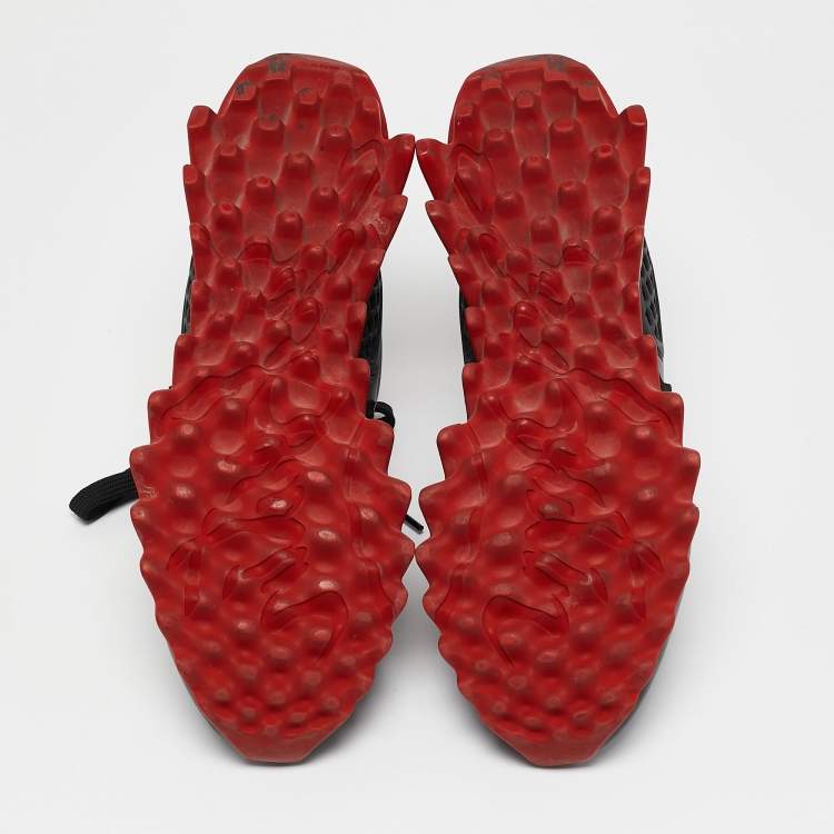 مملوكة مسبقًا Christian Louboutin Black Suede Loubishark Lace Up Sneakers Size 40