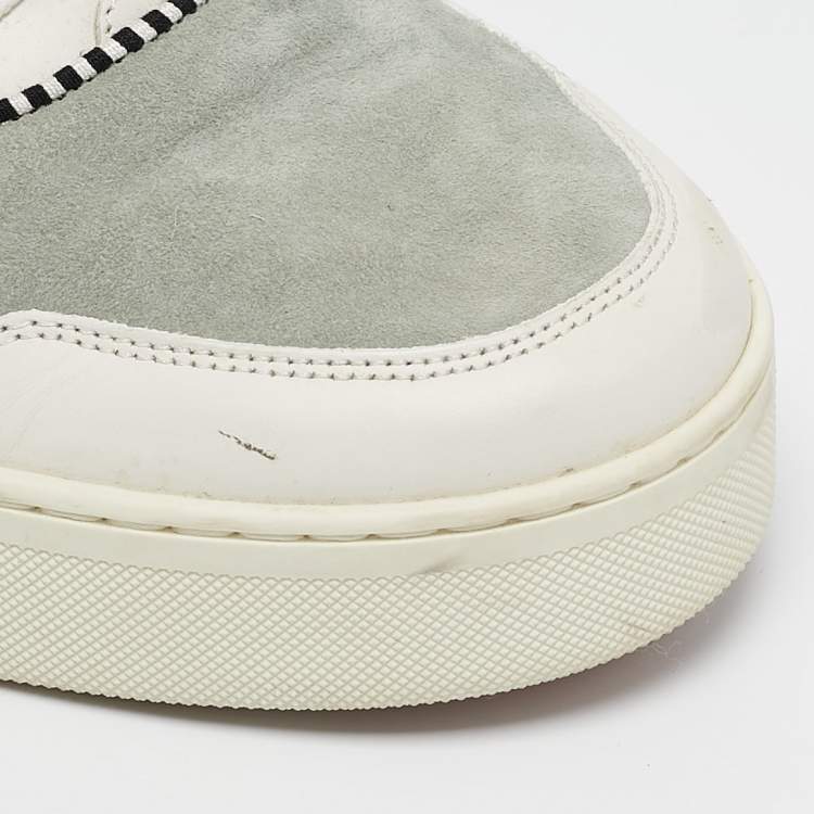 Pre Owned Christian Louboutin Multicolor Leather and Fabric Aurelien Sneakers Size 45