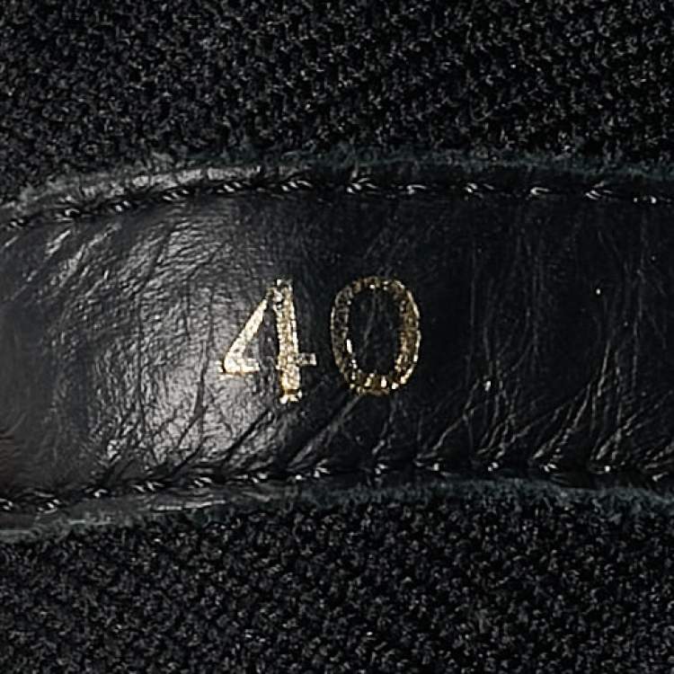 Pre Owned Christian Louboutin Black Suede and Leather Arpoador Sneakers Size 40