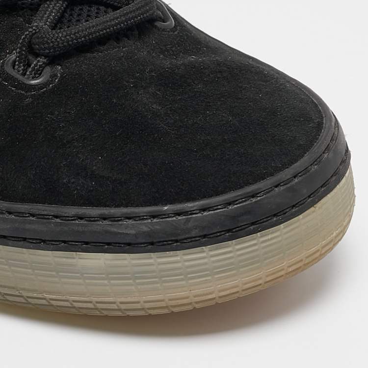 Pre Owned Christian Louboutin Black Suede and Leather Arpoador Sneakers Size 40