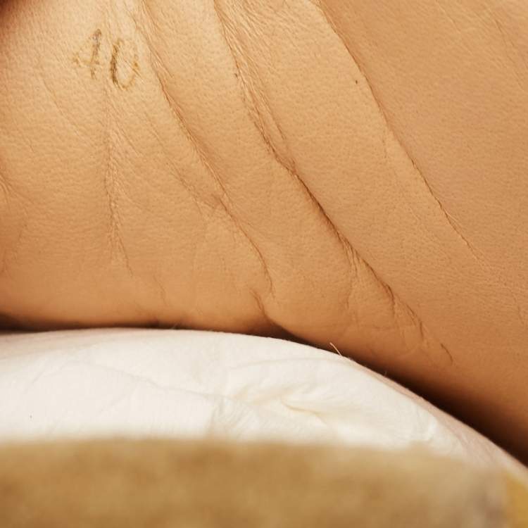 Pre Owned Christian Louboutin Green Suede Louis Junior Spikes Low Top Sneakers Size 40