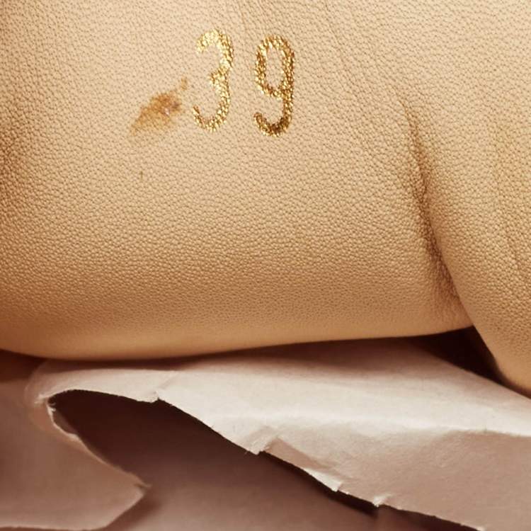 Pre Owned Christian Louboutin Metallic Mustard/Brown Python Leather Rantus Orlato High-Top Sneakers Size 39