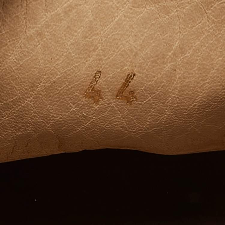 Pre Owned Christian Louboutin Black Leather Roller Boat Loafers Size 44