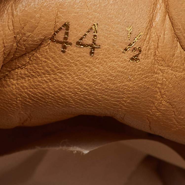 Pre Owned Christian Louboutin Beige/White Canvas and Suede Rantulow Low Top Sneakers Size 44.5