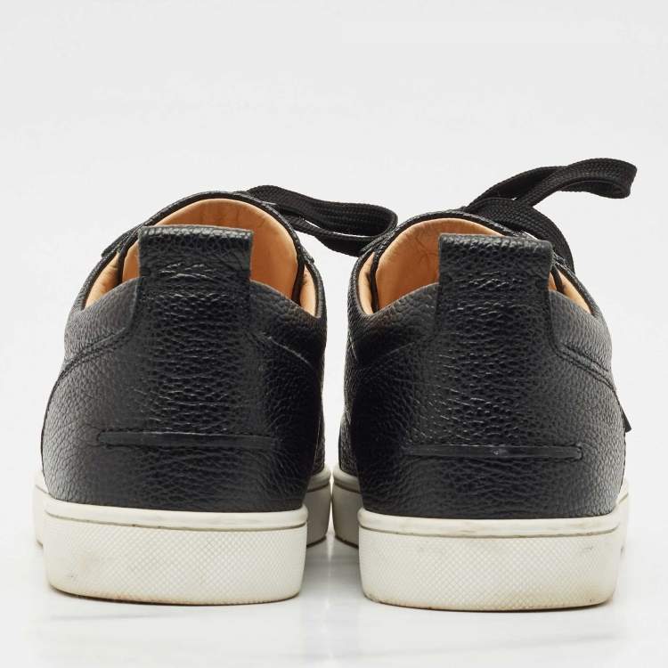 Pre Owned Christian Louboutin Black Leather Rantulow Sneakers 40.5